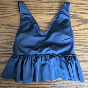 Kortni Jean womens peplum tankini swim top in good condition size M